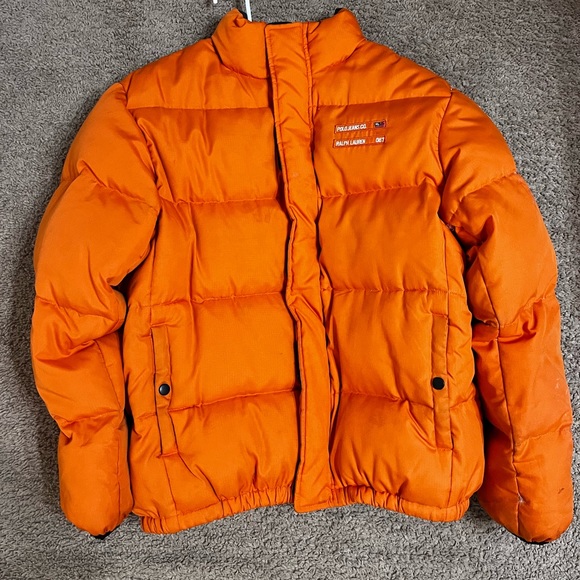 Orange polo Ralph Lauren puffer
